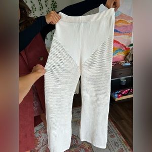 Crochet, bohemian-style coverup pants (Zara, size M)